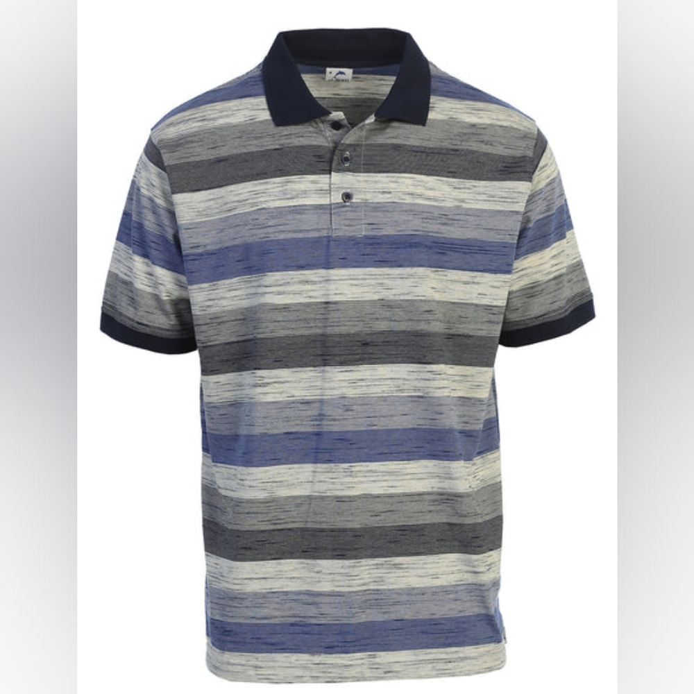 Gioberti Mens Regular Fit Striped Short Sleeve Polo Shirt XXl